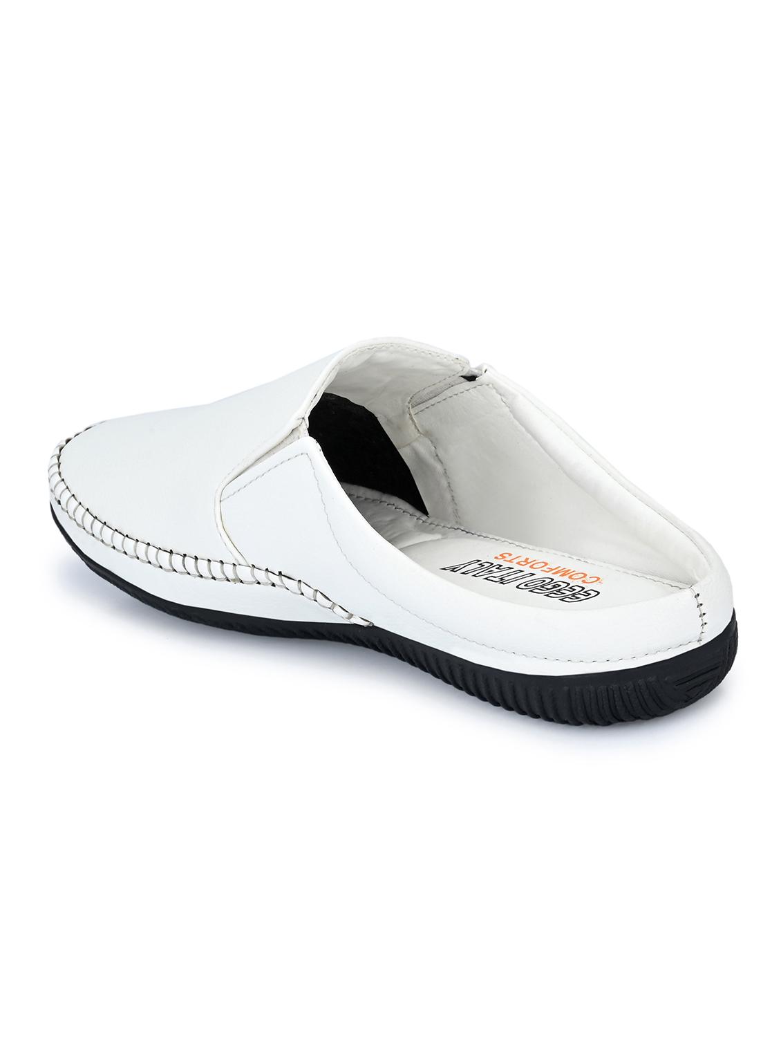 men solid white mules - 19947207 - Standard Image - 2