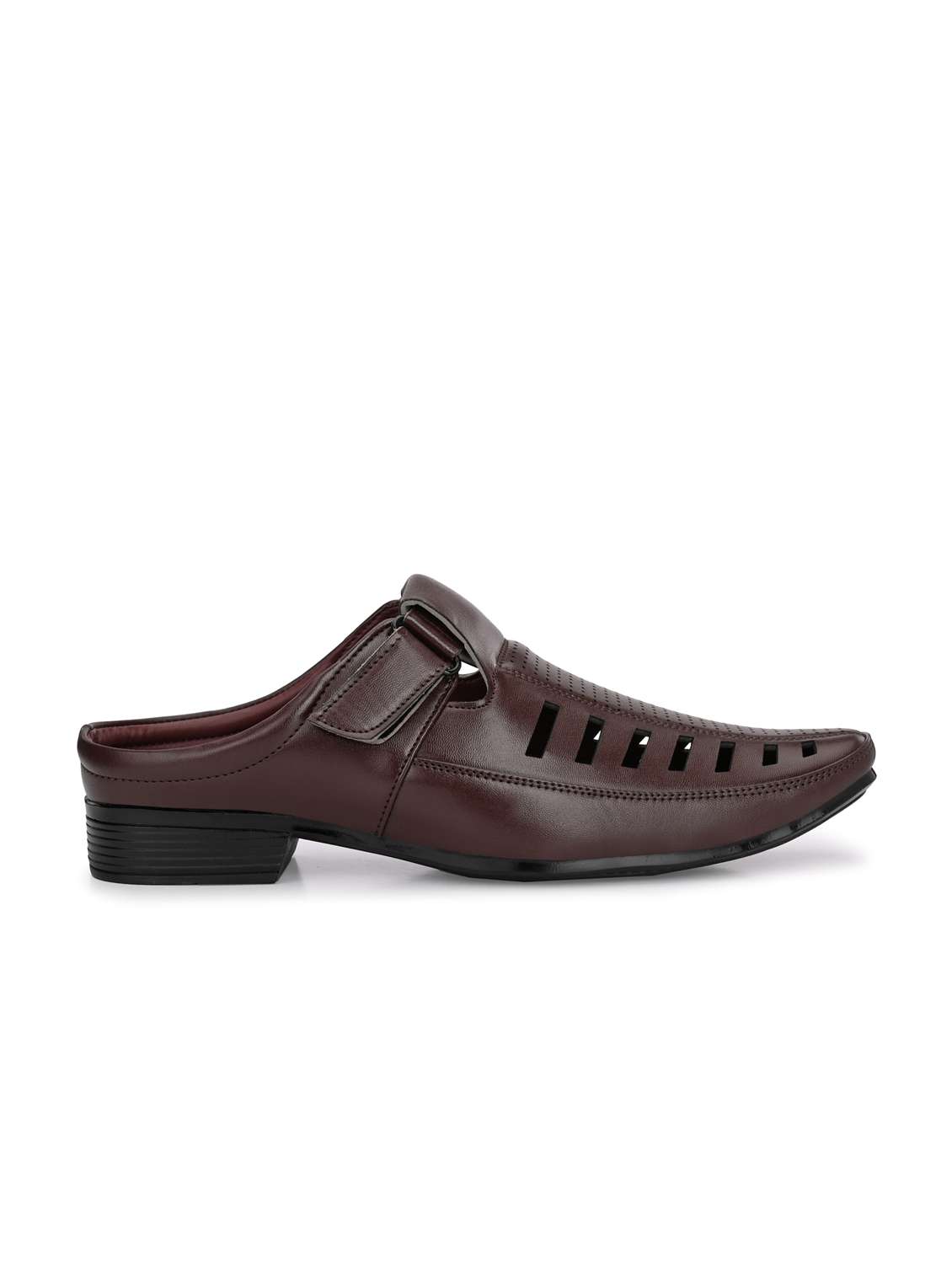 brown synthetic slip on sandals - 19947228 -  Standard Image - 2