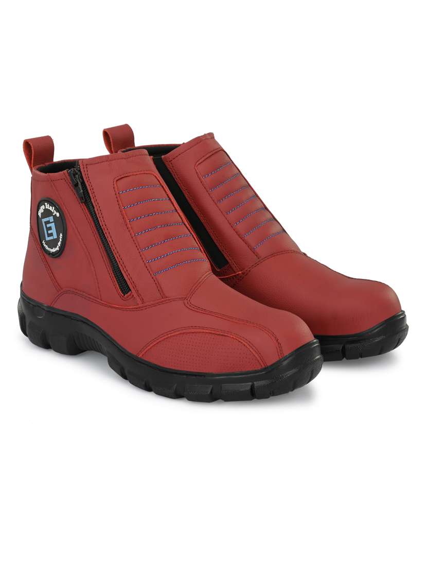 red leather slip on boots - 19947330 - Standard Image - 2