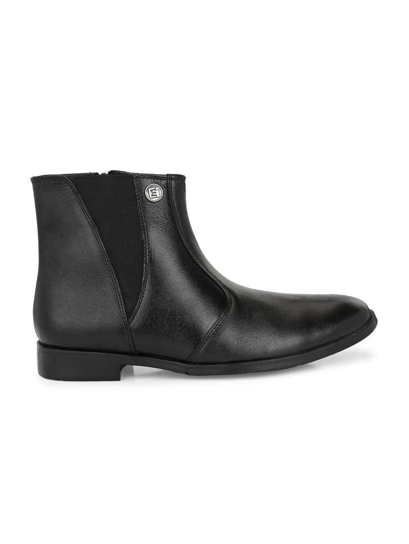 black leather high ankle boots - 19947377 -  Standard Image - 2