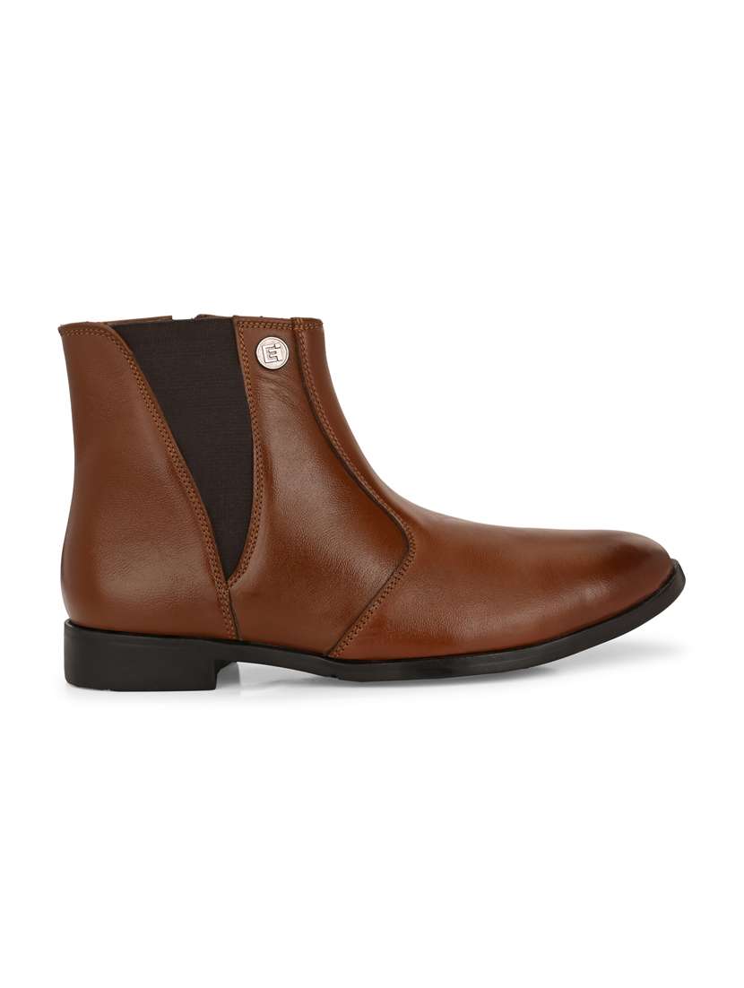 tan leather high ankle boots - 19947379 -  Standard Image - 2