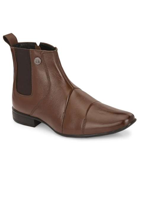 brown leather high ankle boots - 19947381 -  Standard Image - 0