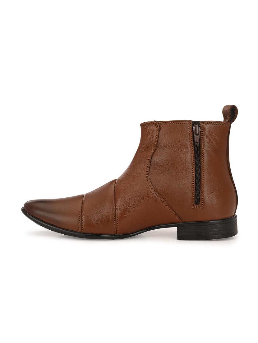 tan leather high ankle boots - 19947382 - Standard Image - 2