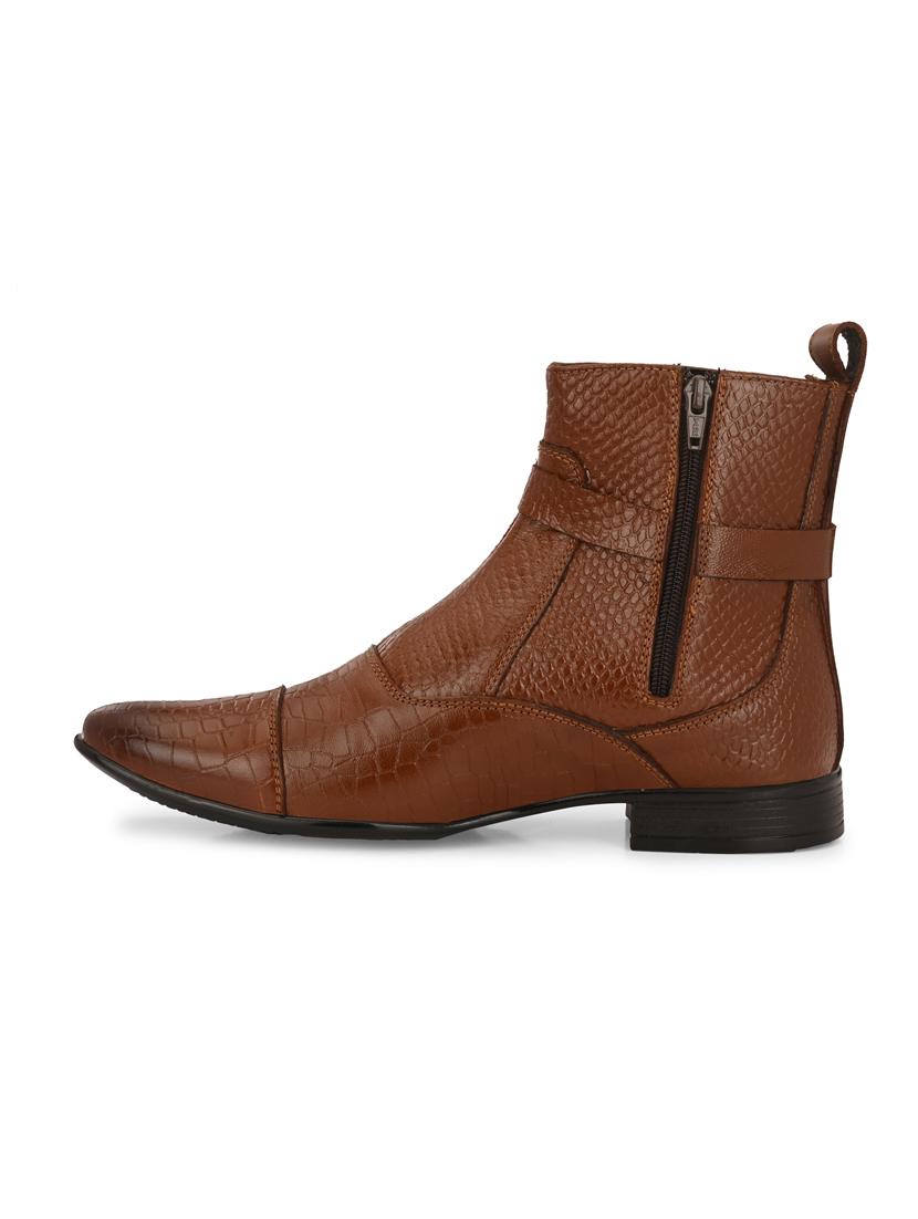 tan leather high ankle boots - 19947385 - Standard Image - 2
