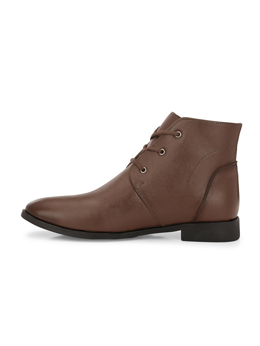 brown leather lace up boot - 19947387 - Standard Image - 2