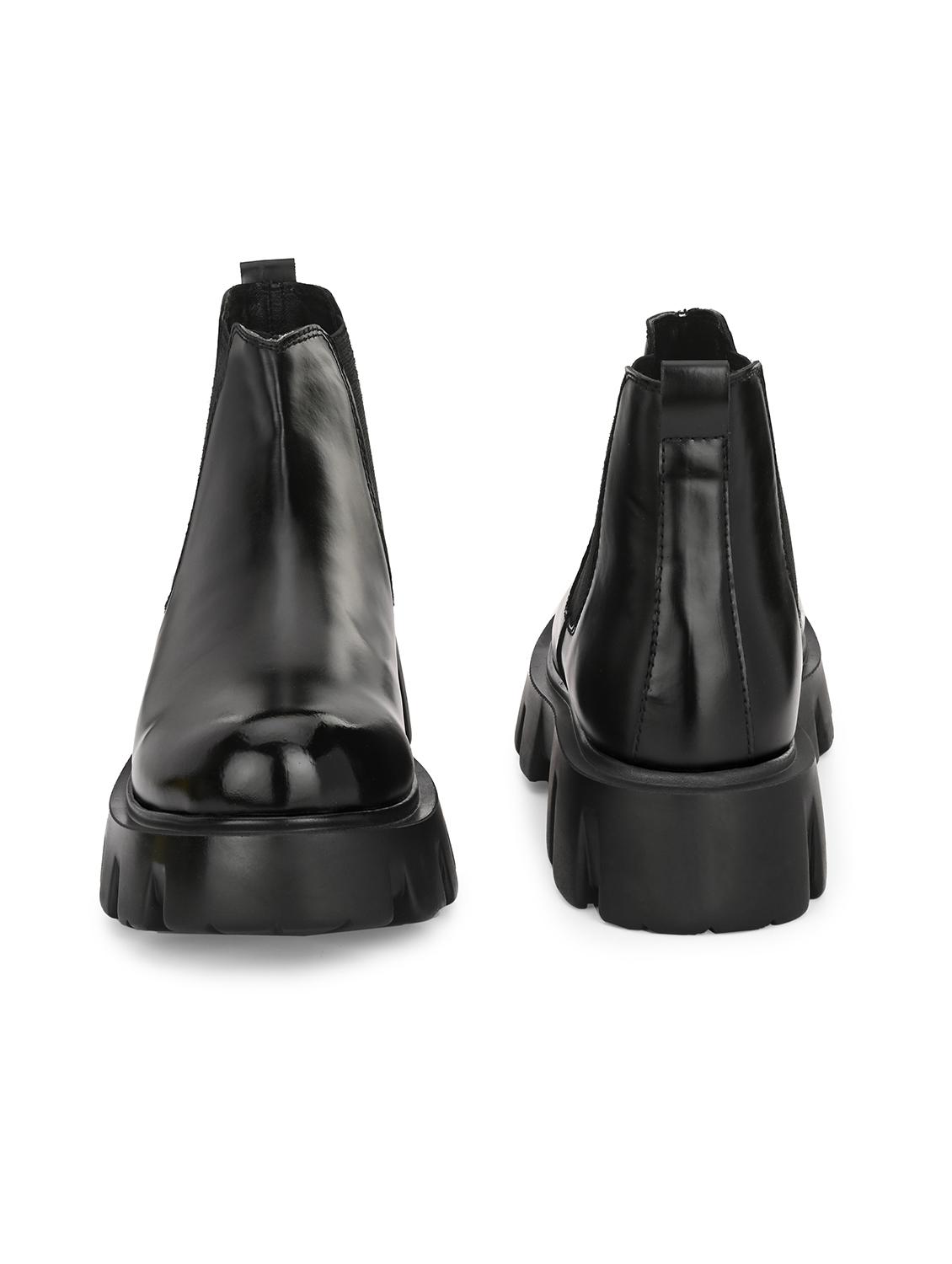 black synthetic slip on boot - 19947389 - Standard Image - 2