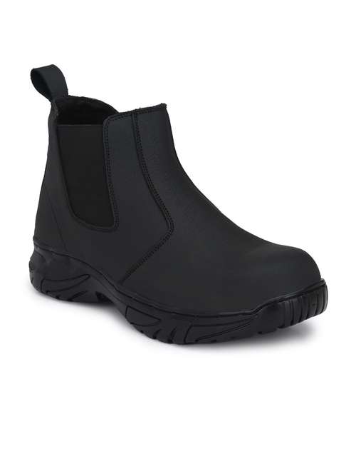 black slip on high ankle boot - 19947401 -  Standard Image - 0