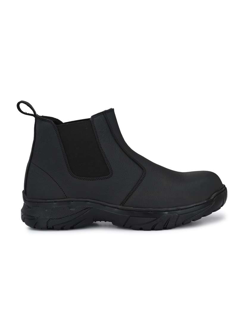 black slip on high ankle boot - 19947401 - Standard Image - 2
