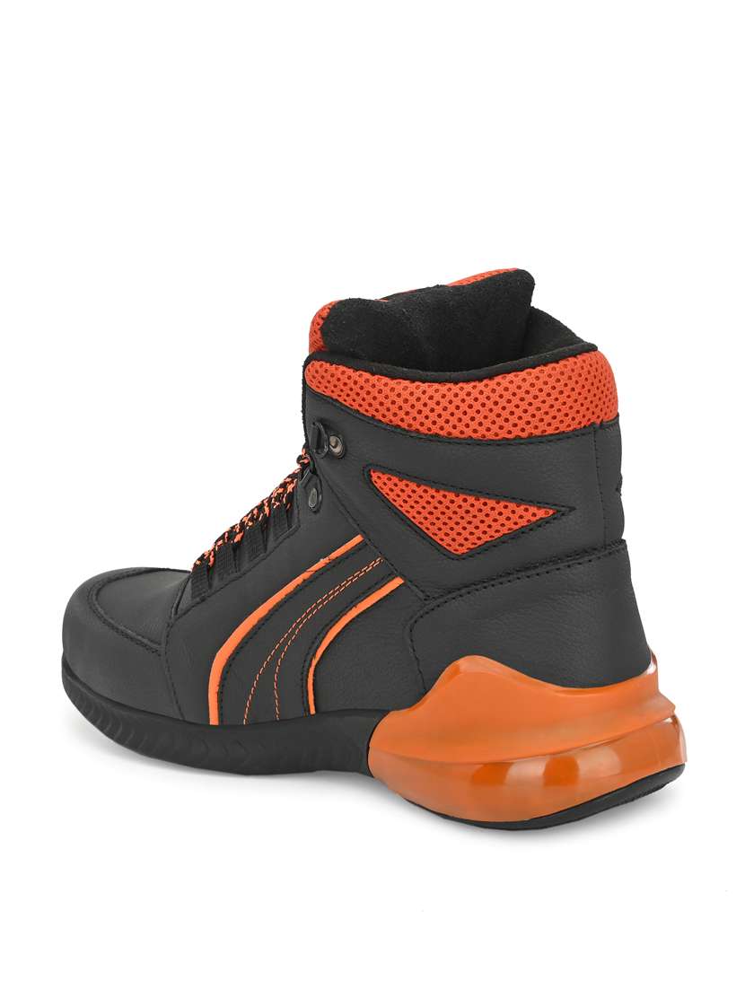 orange lace up high ankle boot - 19947407 - Standard Image - 2
