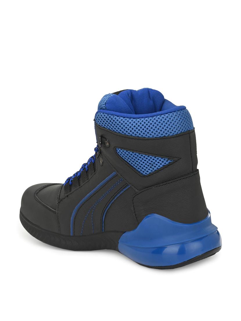 blue lace up high ankle boot - 19947427 - Standard Image - 2