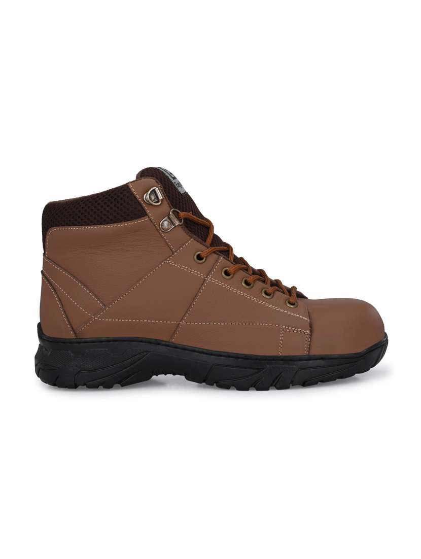 brown lace up hiking boot - 19947453 - Standard Image - 2