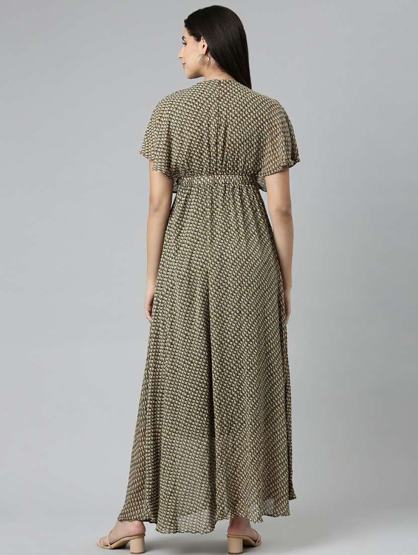 women's fit & flare micro print dress - 19947704 -  Standard Image - 2