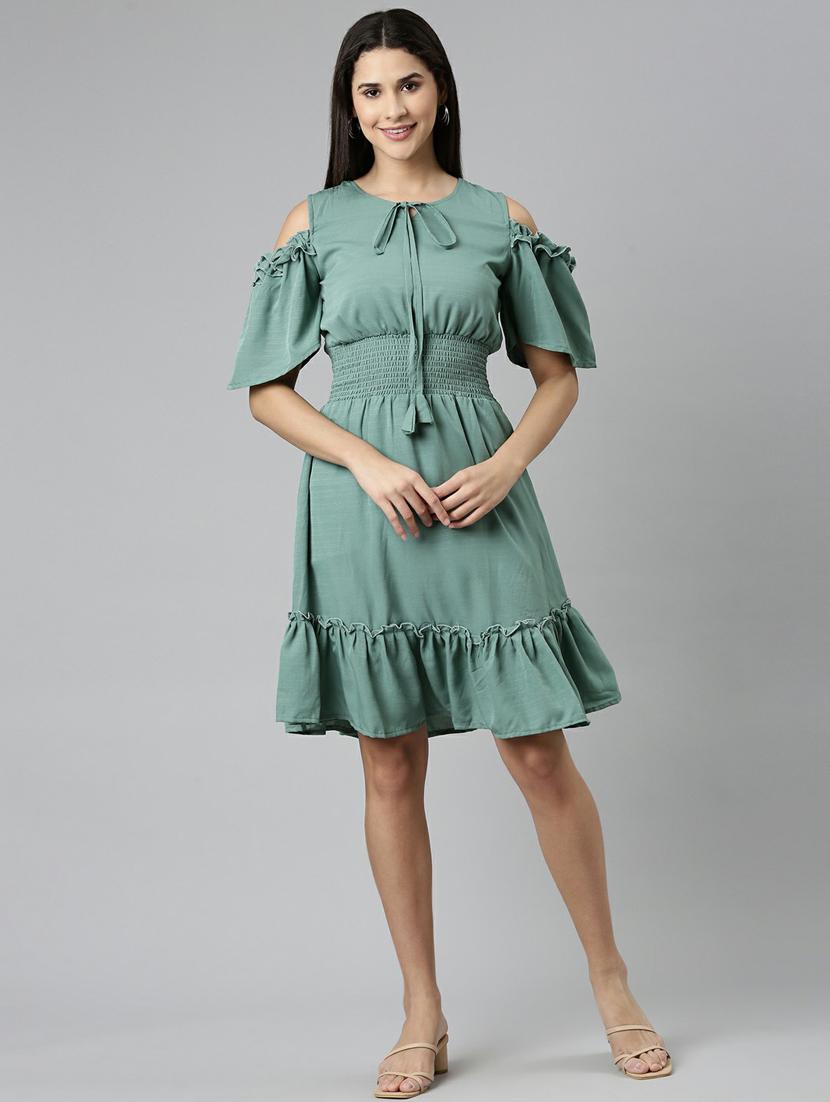 women's tiered dress solid dress - 19947720 -  Zoom Image - 0