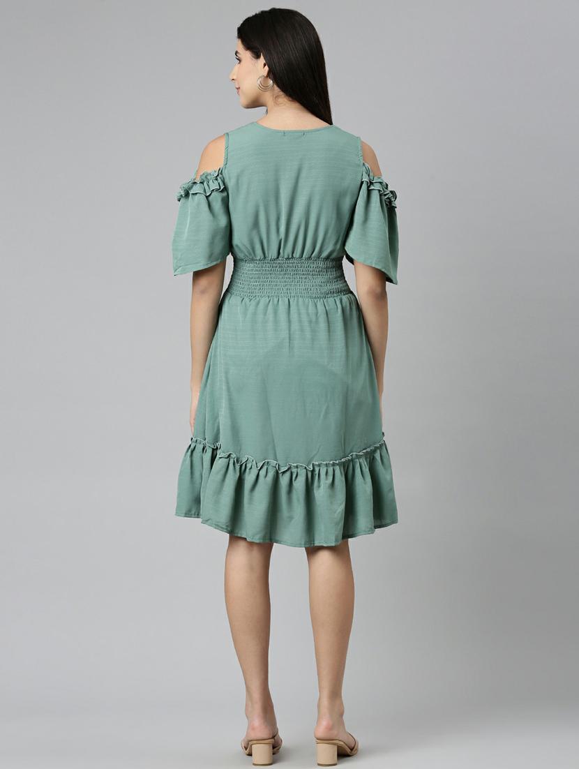women's tiered dress solid dress - 19947720 - Standard Image - 2