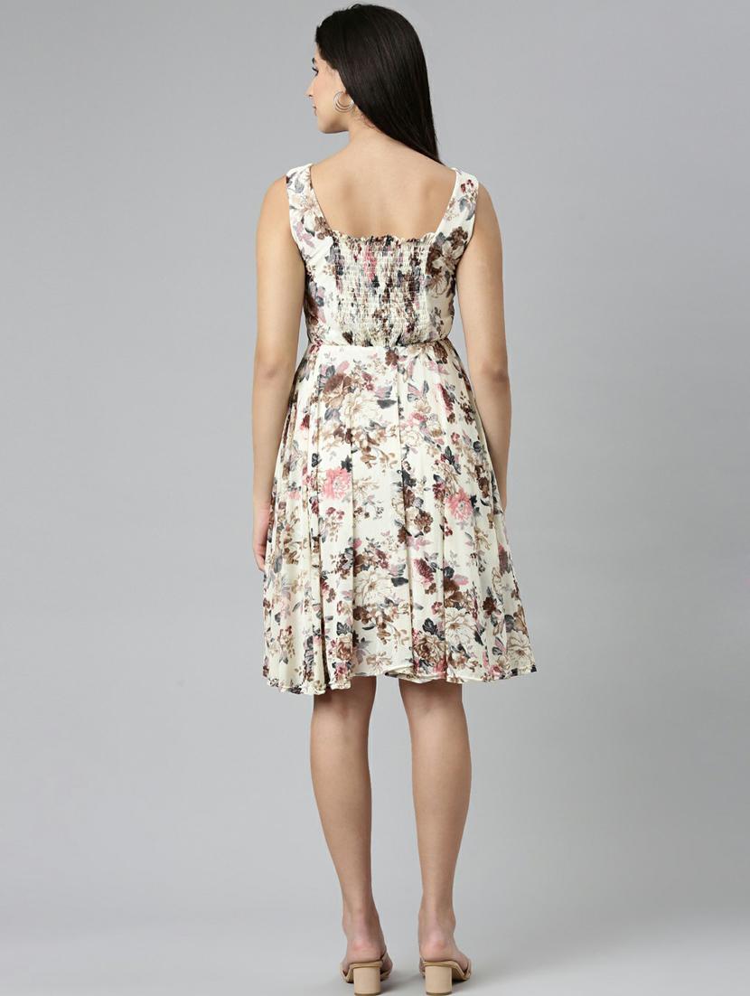 women's fit & flare floral dress - 19947725 - Standard Image - 2