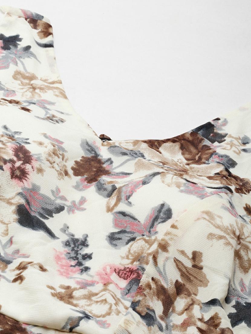 women's fit & flare floral dress - 19947725 - Standard Image - 7