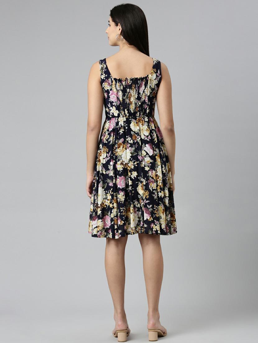 women's fit & flare floral dress - 19947726 - Standard Image - 2