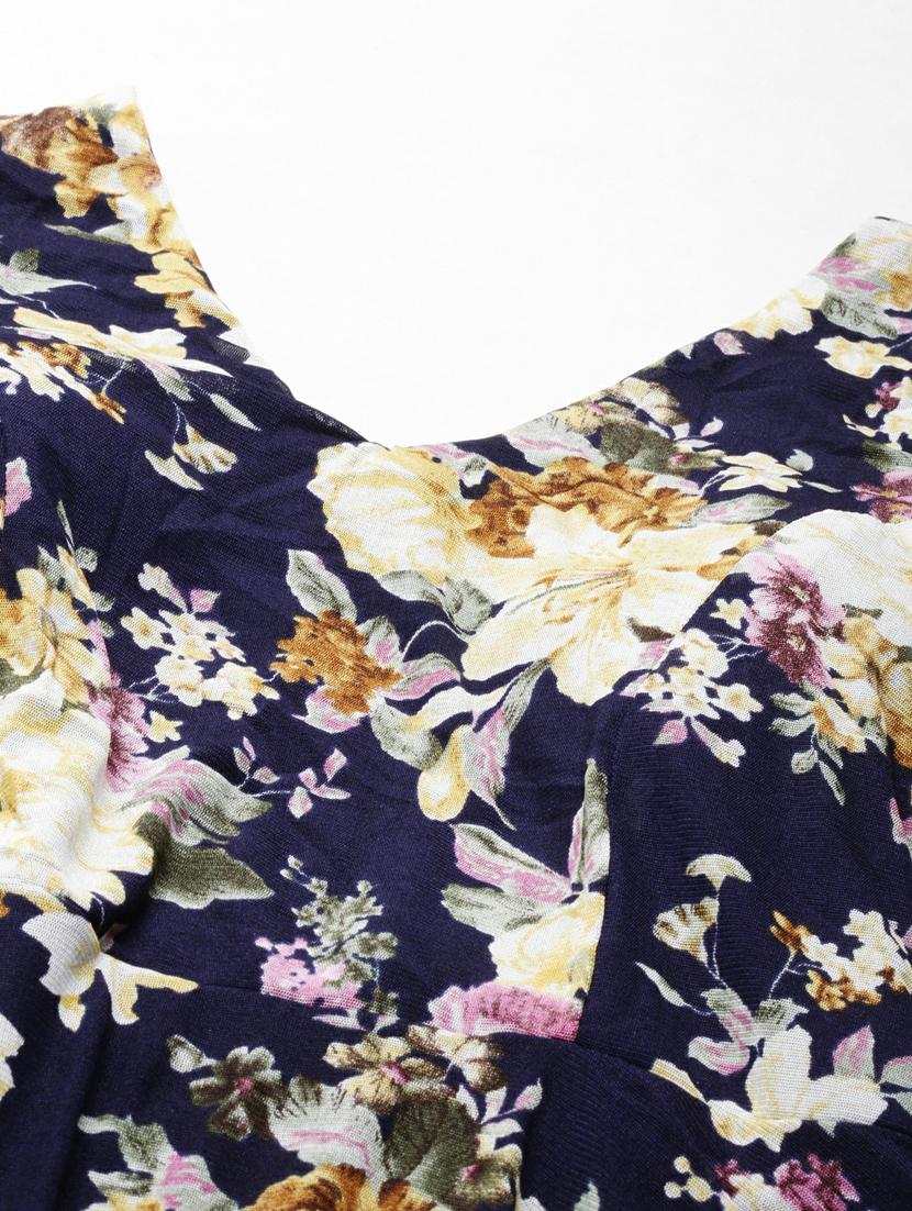 women's fit & flare floral dress - 19947726 - Standard Image - 7