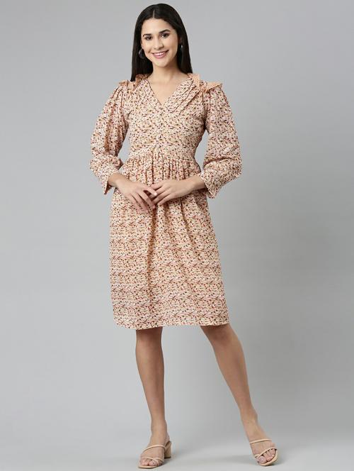 women's fit & flare checks dress - 19947727 - Standard Image - 0