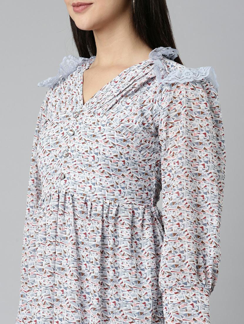 women's fit & flare checks dress - 19947728 - Standard Image - 7