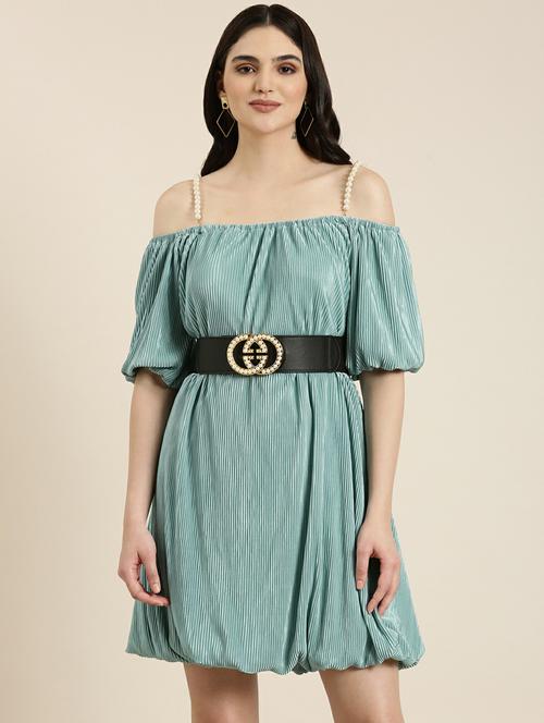 women's fit & flare solid dress - 19947741 -  Standard Image - 0