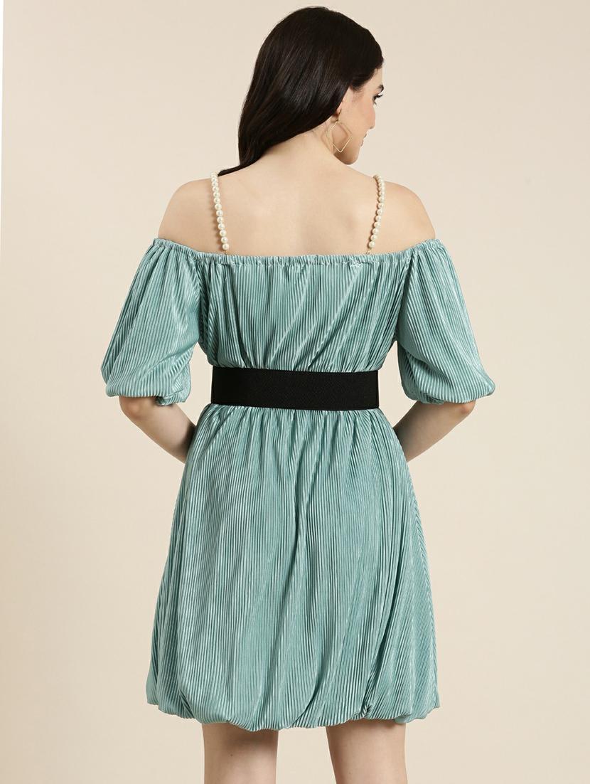 women's fit & flare solid dress - 19947741 - Standard Image - 2