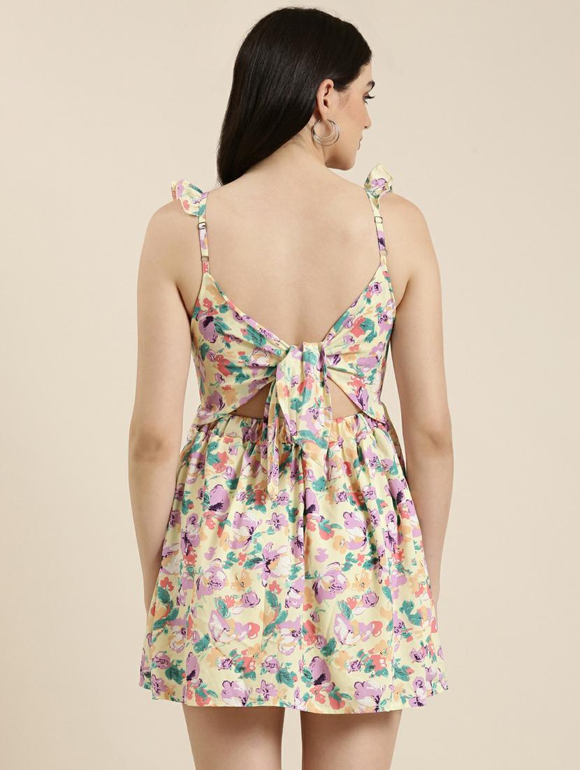 women's fit & flare floral dress - 19947763 - Standard Image - 2