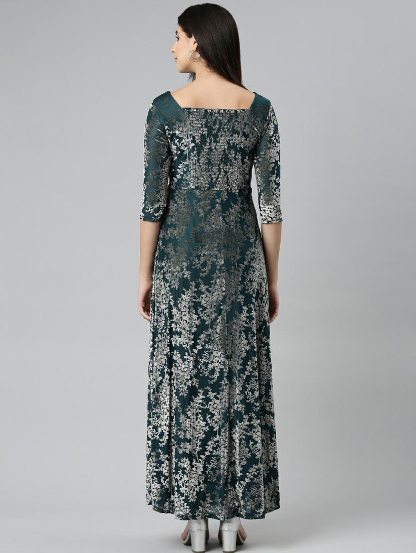 women's fit & flare printed dress - 19947774 - Standard Image - 2