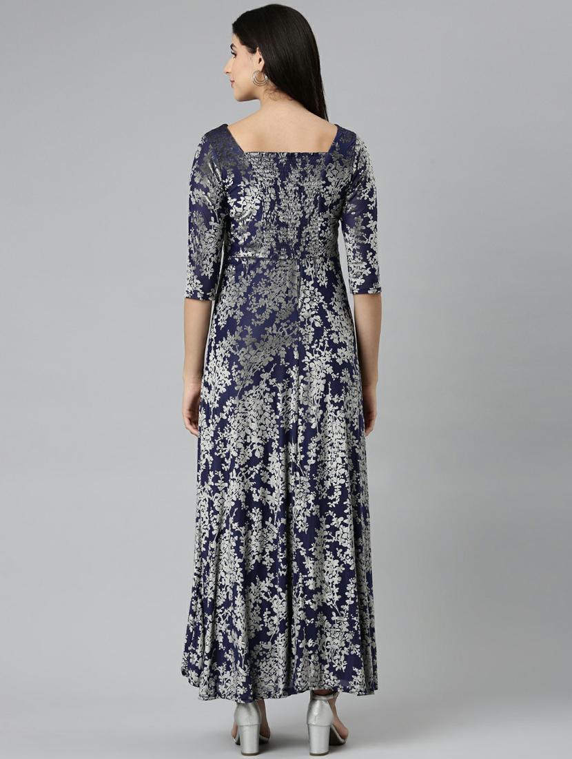 women's fit & flare printed dress - 19947775 - Standard Image - 2