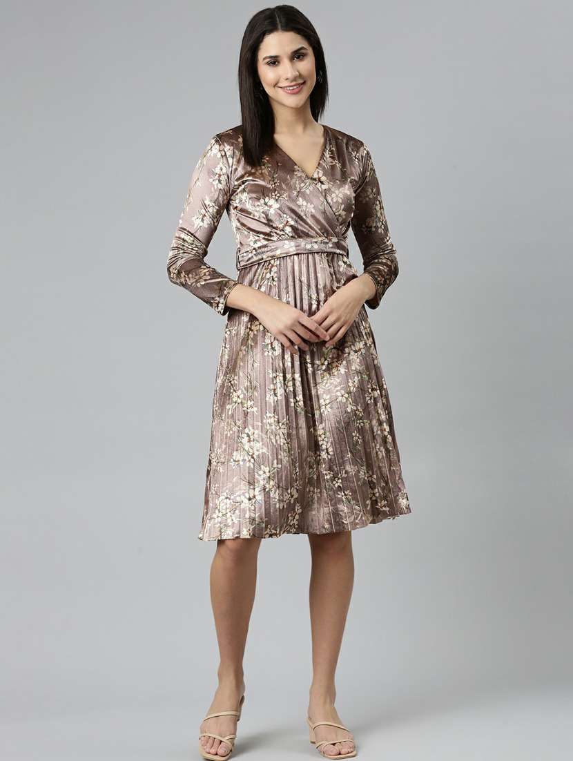 women's fit & flare floral dress - 19947777 - Zoom Image - 0