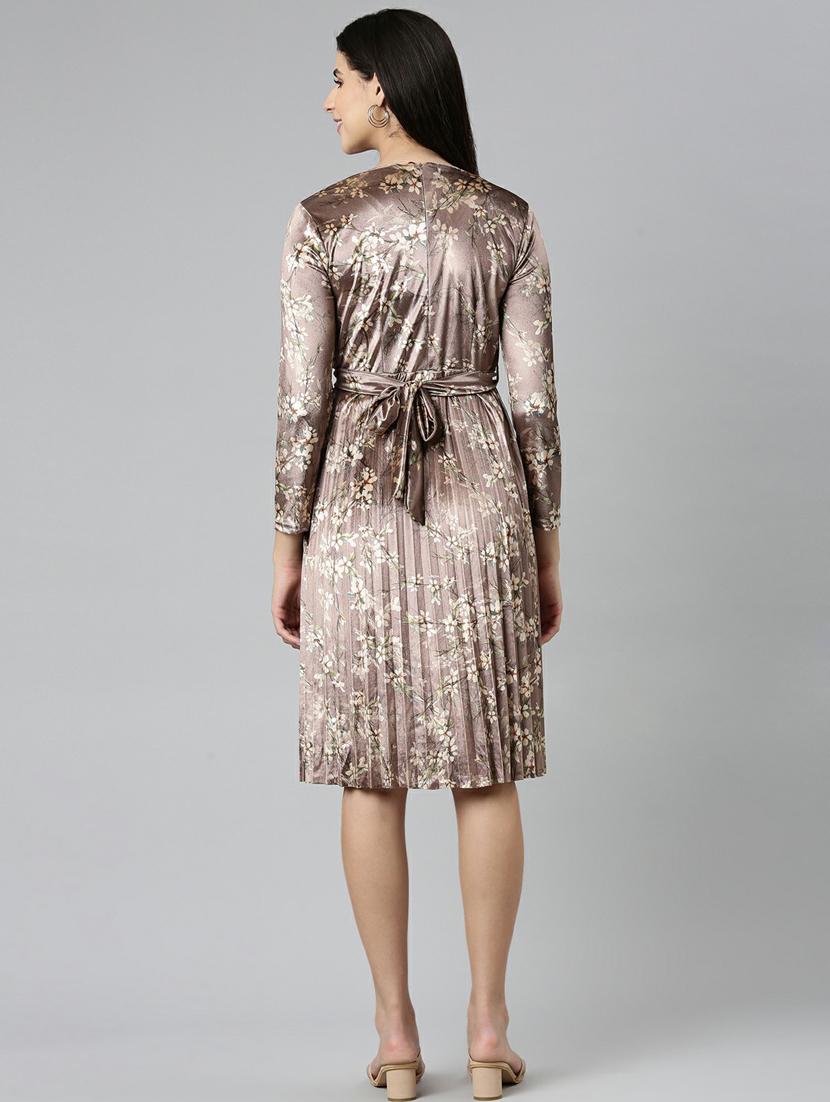 women's fit & flare floral dress - 19947777 - Standard Image - 2