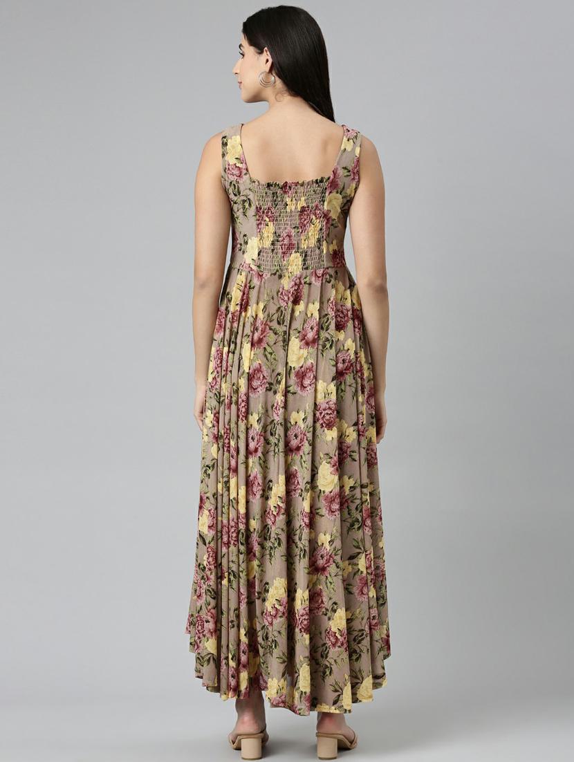 women's fit & flare floral dress - 19947781 - Standard Image - 2