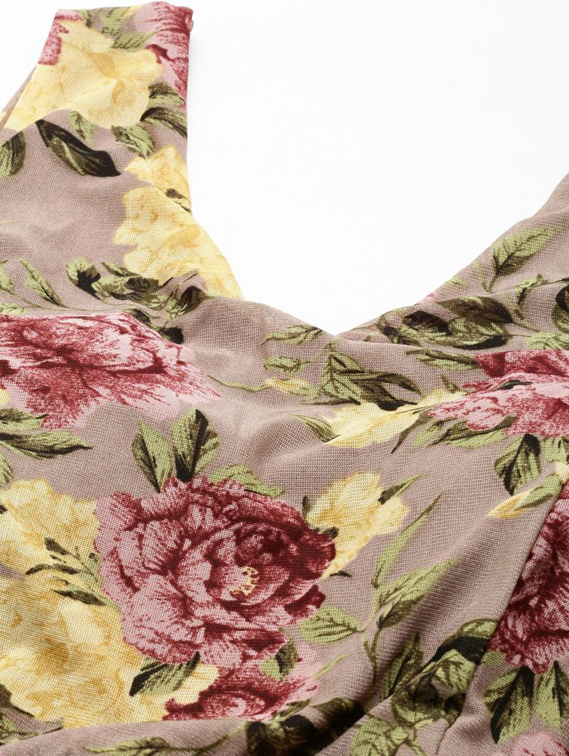 women's fit & flare floral dress - 19947781 - Standard Image - 7
