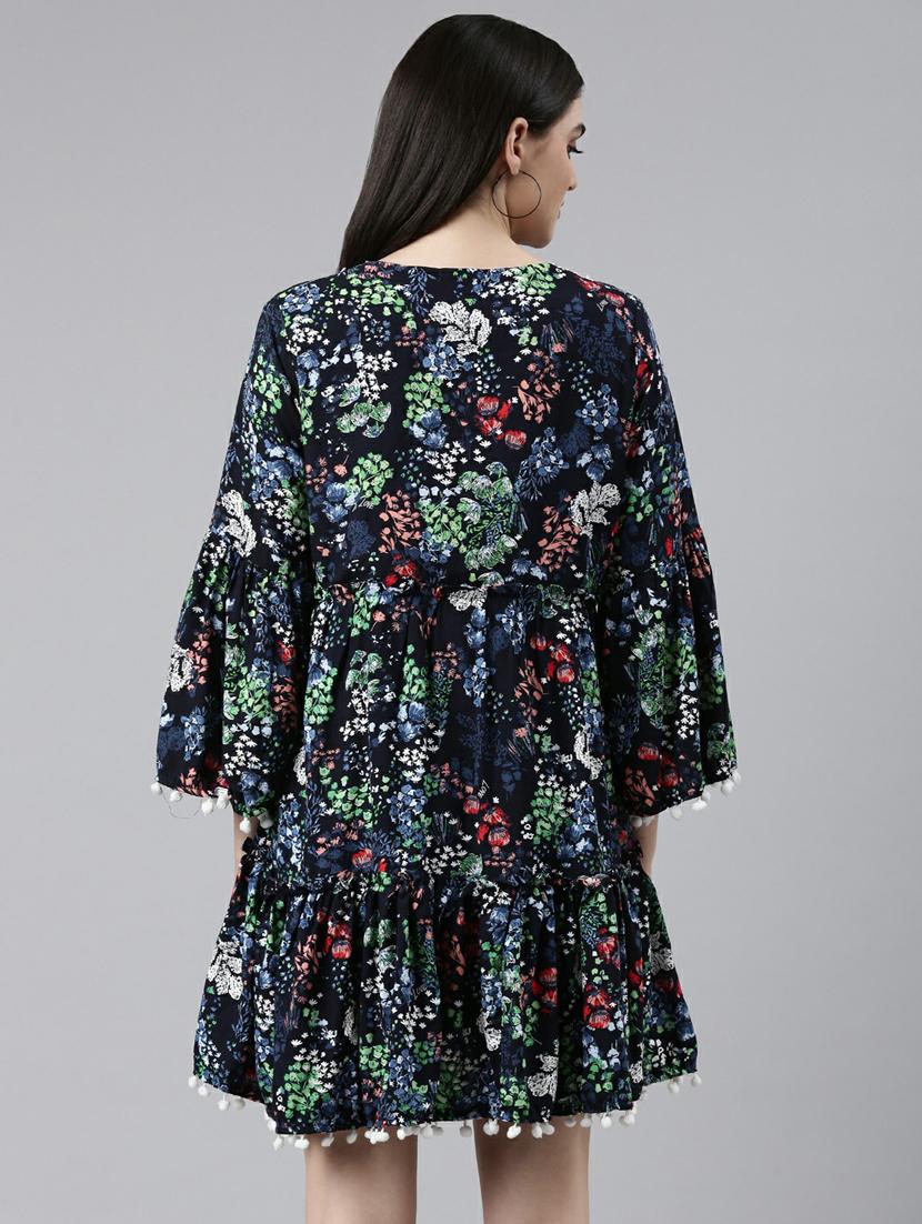 women's tiered dress floral dress - 19947794 - Standard Image - 2