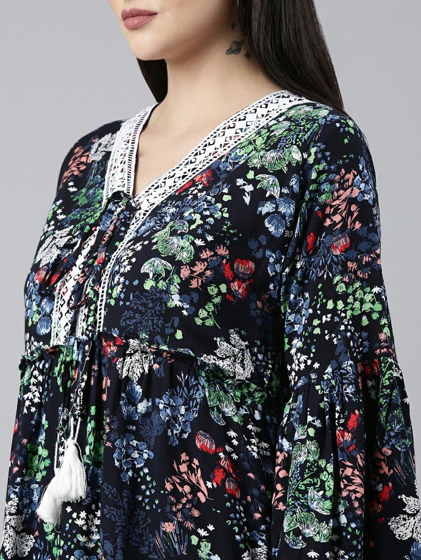 women's tiered dress floral dress - 19947794 - Standard Image - 7