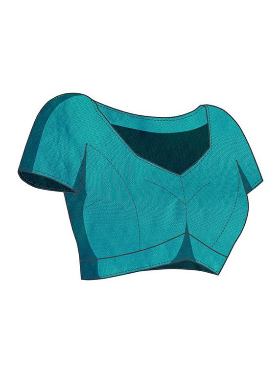 women's self design green colored saree with blouse - 19947912 - Standard Image - 2
