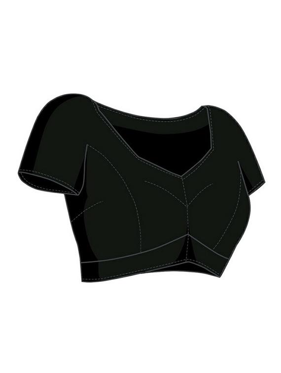 women's self design black colored saree with blouse - 19947913 - Standard Image - 2
