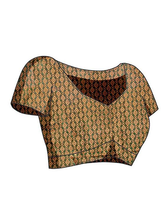 women's self design bottle green colored saree with blouse - 19947918 - Standard Image - 2