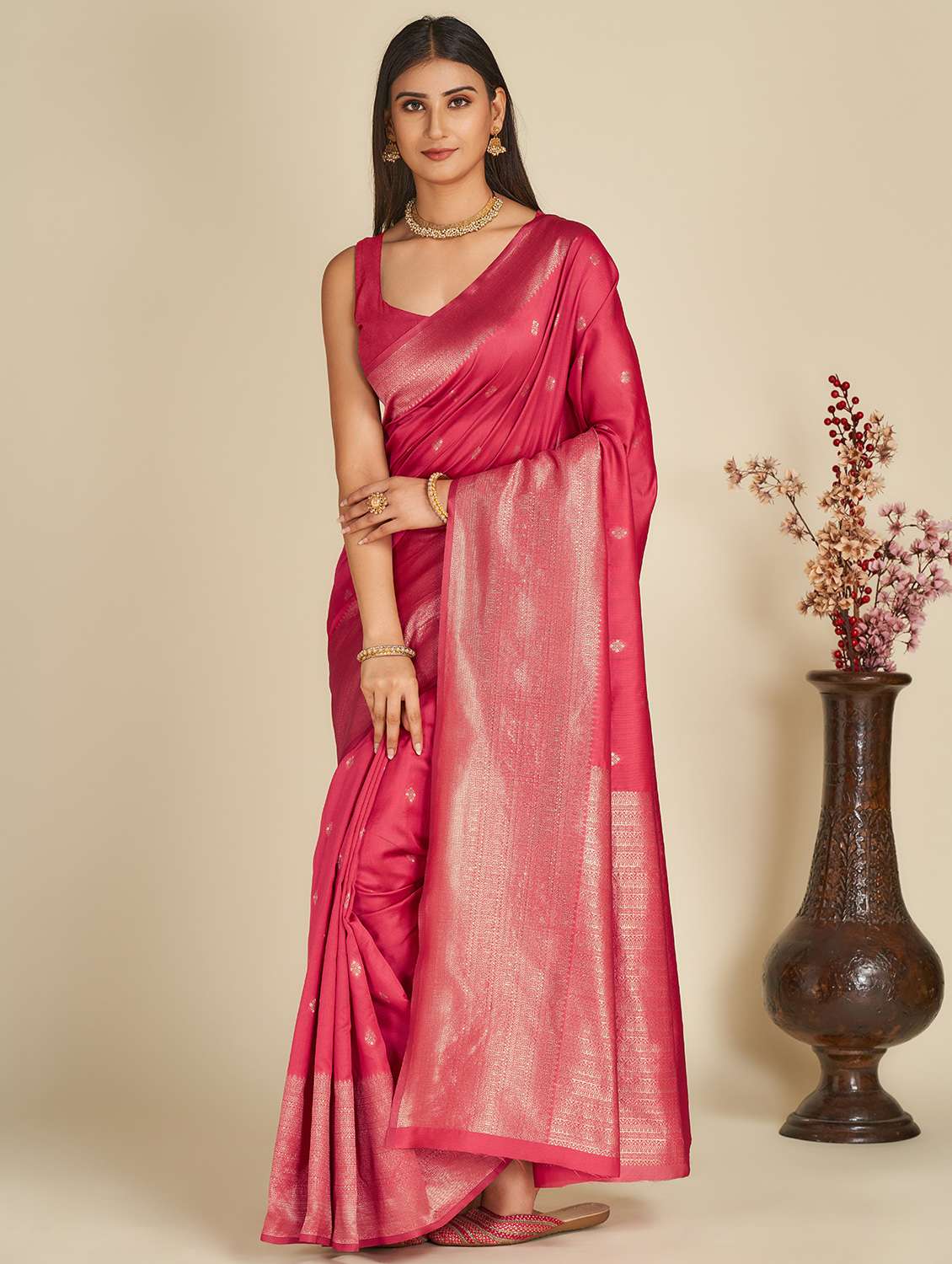 women's banarasi saree with blouse