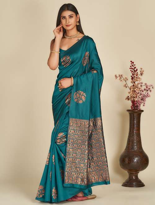 women's banarasi saree with blouse - 19947999 - Standard Image - 0