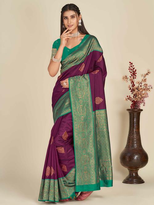 women's banarasi saree with blouse - 19948019 -  Standard Image - 0