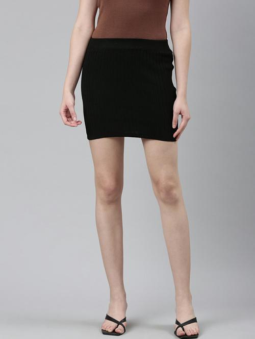 black solid bodycon skirt - 19948269 -  Standard Image - 0