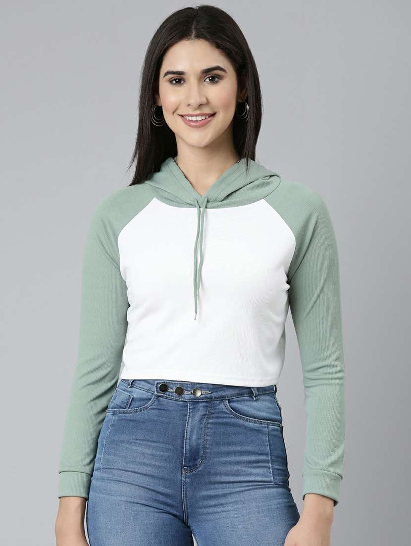 women's color block sweatshirt