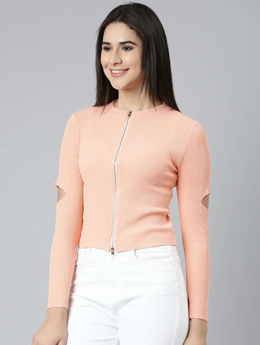 women's straight round neck top - 19948328 - Standard Image - 2