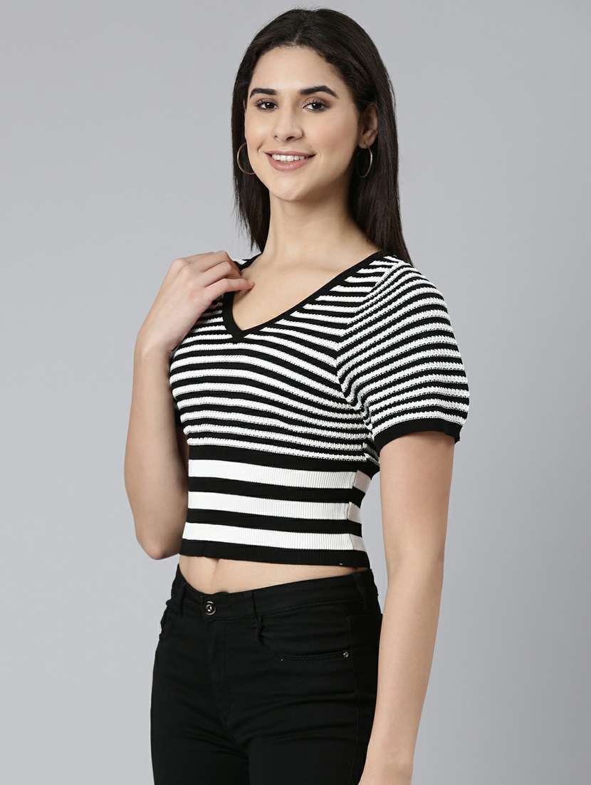 women's straight v neck top - 19948338 -  Standard Image - 2