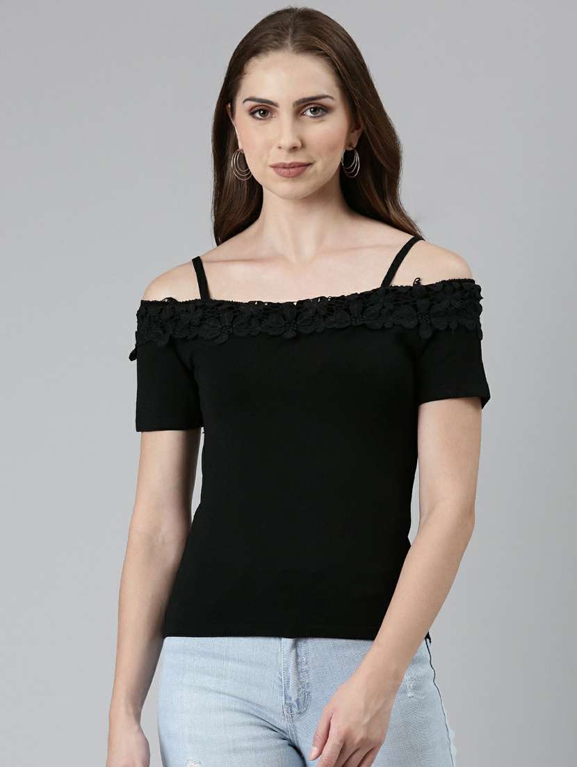 black acrylic regular top