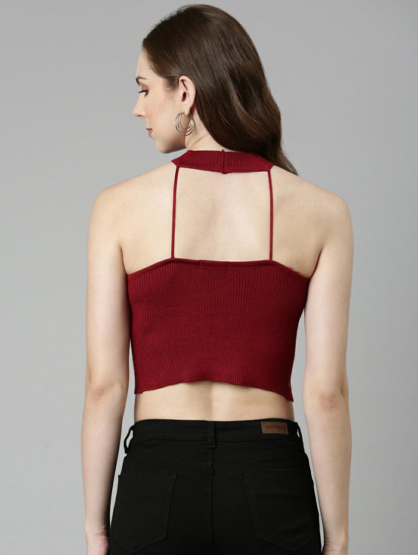women's crop halter neck top - 19948368 - Standard Image - 2