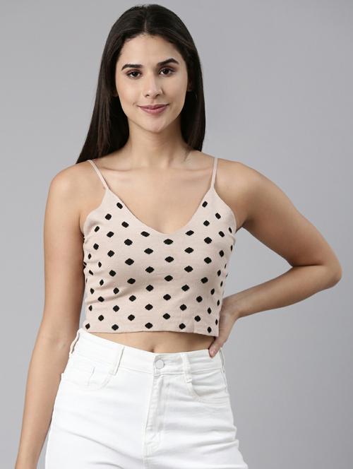 beige acrylic tank top - 19948392 - Standard Image - 0