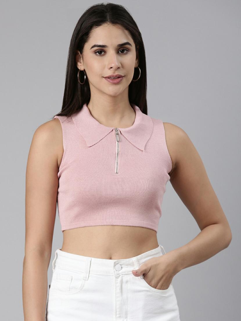 women's crop collared top - 19948397 - Zoom Image - 0
