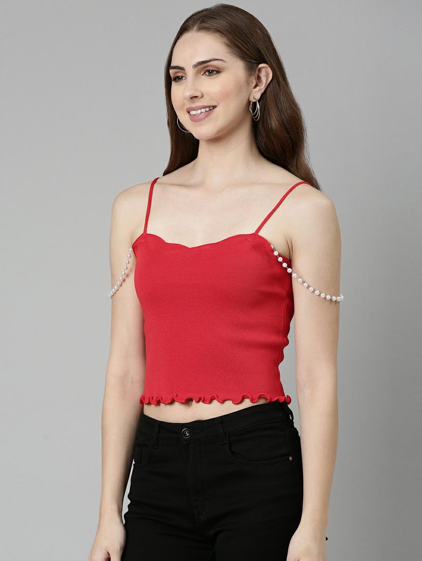 red acrylic tank top - 19948451 - Standard Image - 2